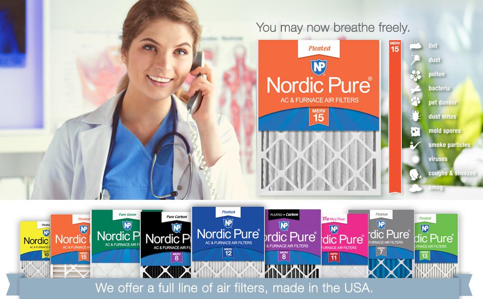 Nordic Pure, Air Filter, Air Conditioning, Furnace, Filters, AC