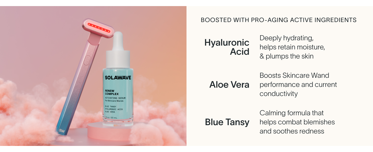 Solawave Renew Complex Serum Skincare Vegan Clean Blue Tansy