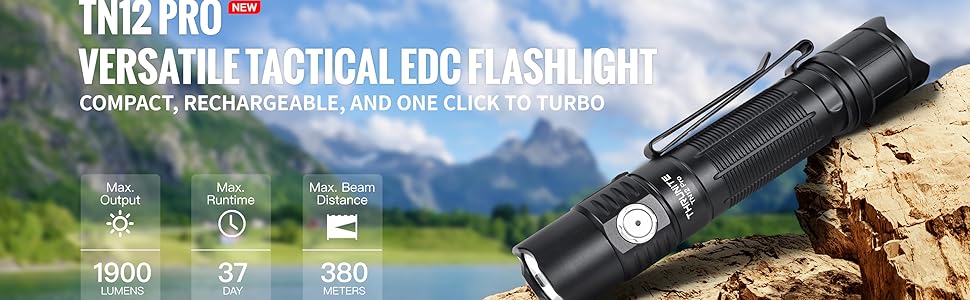 TN12 pro tactical flashlight, dual switch ,super bright and long throw