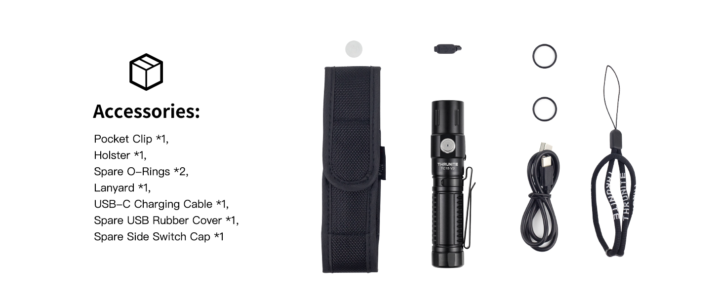 flashlight with multi accessories