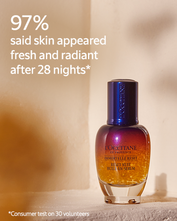 reset serum; immortelle; loccitane; radiant skin; fresh skin