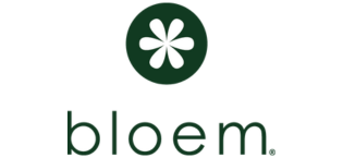 bloem logo with flowerette in dark green