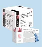 Basic Blue Medical Nitrile Exam Gloves Latex-Free & Powder-Free Disposable Glove (Case of 1000) (...