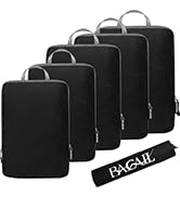 BAGAIL 6 Set Ultralight Compression Packing Cubes Packing Organizer with Shoe Bag for Travel Acce...