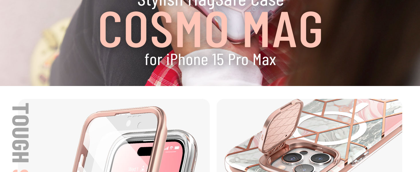 iPhone 15 Pro Max Case with Camera Cover Stand