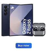 Samsung Galaxy Z Fold6 AI Smartphone, Unlocked Android Smartphone, 256GB Storage, Navy and Buds3 ...