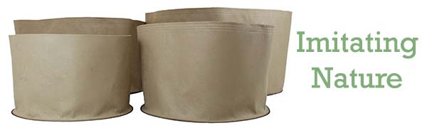 Tan Fabric Pots for plants