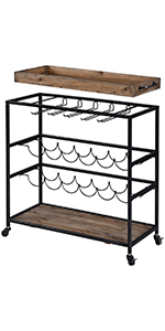FirsTime &amp; Co. Concord Farmhouse Removable Tray Bar Cart