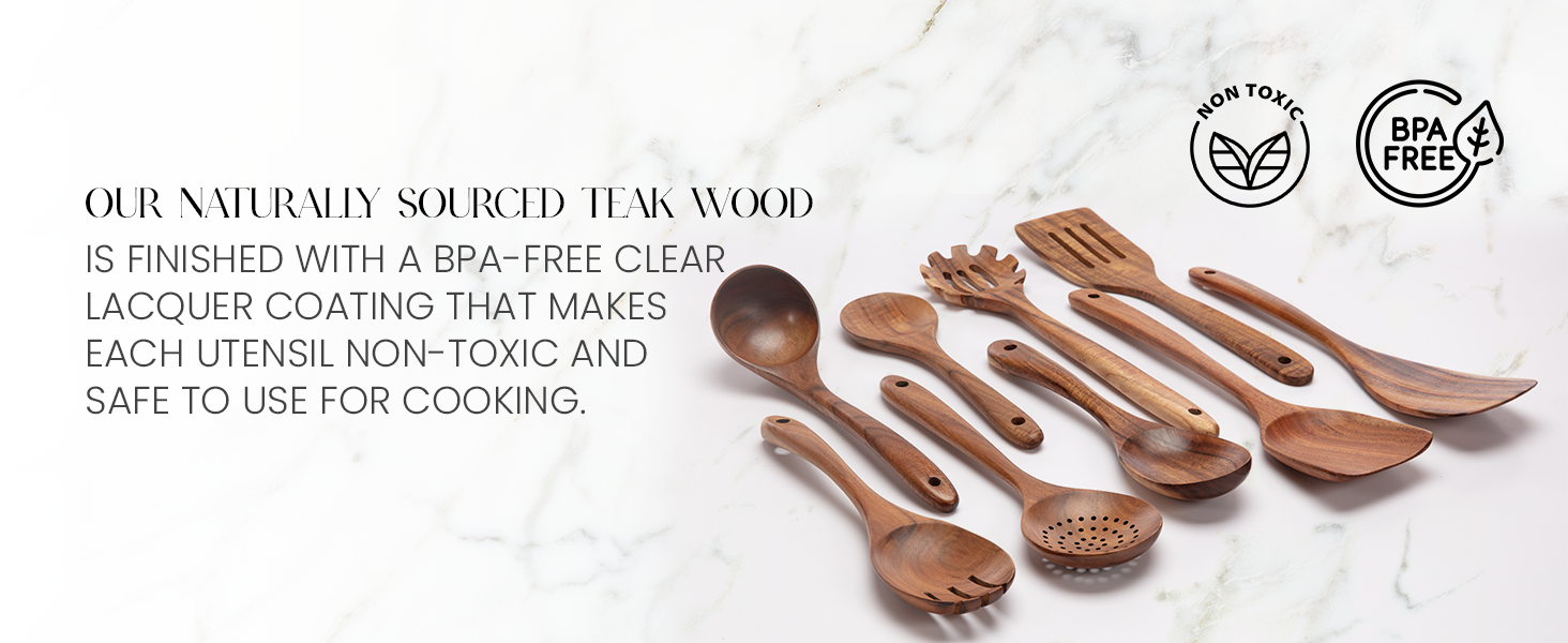 teak wooden spoons