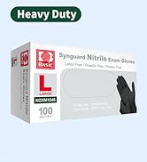 Basic Medical Black Nitrile Exam Gloves - Latex-Free &amp; Powder-Free -heavy duty version