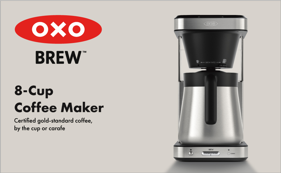 OXO Brew 8 Cup Coffee Maker, Stainless Steel