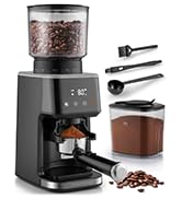 Zulay Adjustable Burr Coffee Grinder - Anti-Static Commercial Espresso Grinder 