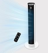 LEVOIT Tower Fan for Bedroom, 25ft/s Velocity 28dB Cooling Fan, Bladeless and 90° Oscillating Fan...