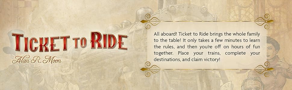 ticket to ride board game for kids and adults train route building strategy game family game night