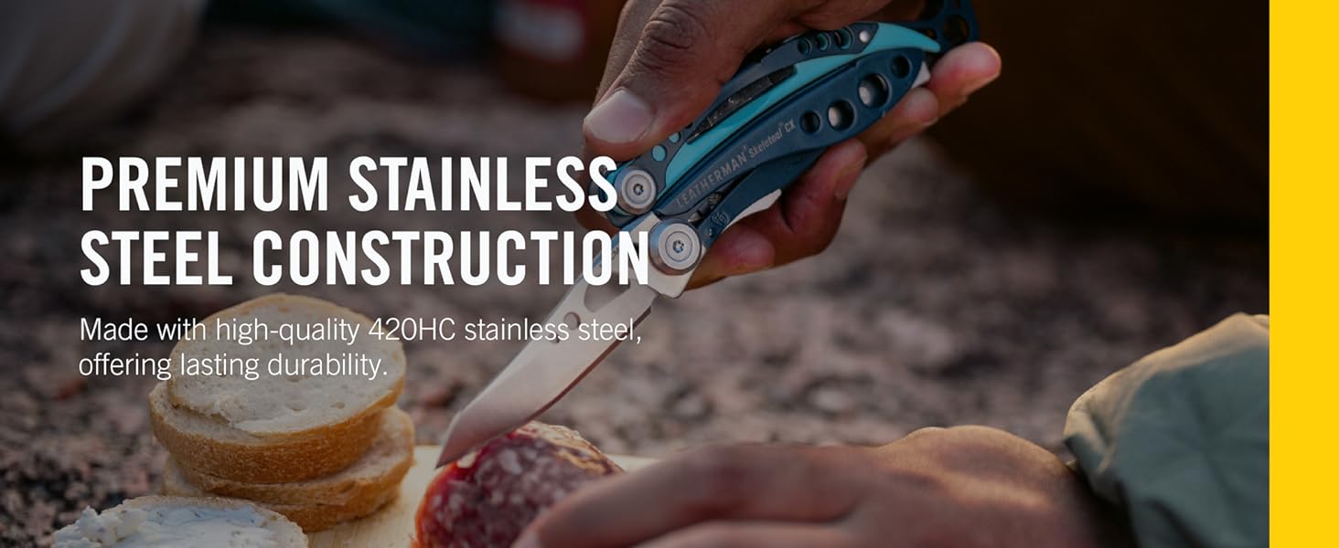 Premium Stainless Steel Construction. Made with high-quality 420HC stainless steel.