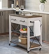 Aurora Farmhouse Kitchen Cart