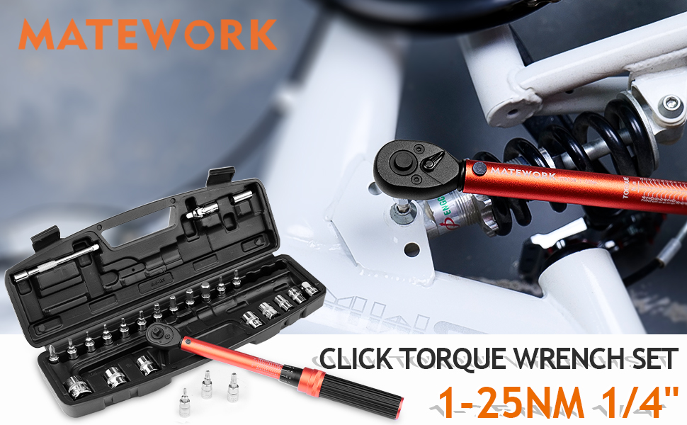 Matework 1/4" click drive torque wrench