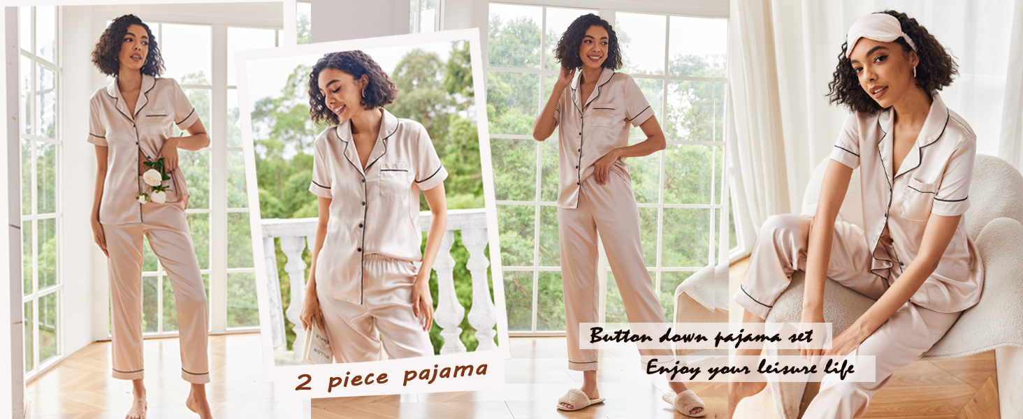 Satin Pajamas Set