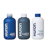 Huron Shower Kit - Shampoo, Conditioner, & Body Wash For Men - Sandalwood + Black Pepper Scent - ...