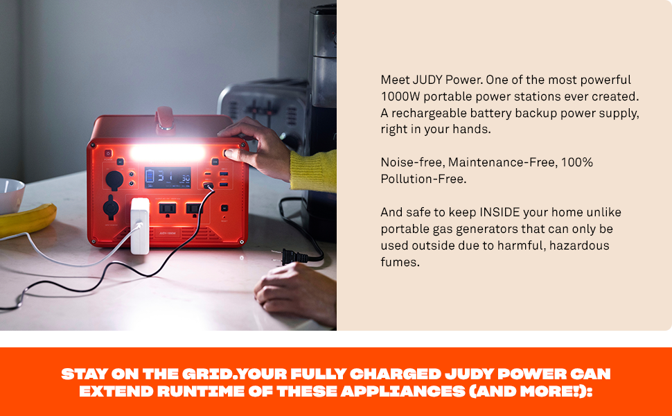 Meet Judy Power. 1000w portable power stations