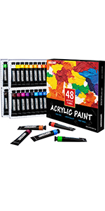 22ml tube acrylic paints 48 vibrant colors