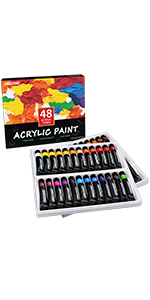 48 colours artist quality acrylic paint set