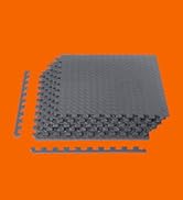 Amazon Basics Foam Interlocking Exercise Gym Floor Mat Tiles - 6-Pack, 24 x 24 x .5 Inch Tiles (2...