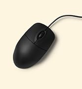 Amazon Basics 3-Button Wired USB Computer Mouse, Black