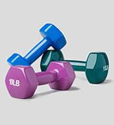 Amazon Basics Vinyl Coated Hand Weight Dumbbell Pair, Set of 2