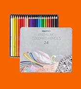 Amazon Basics Premium Colored Pencils, Soft Core, 24 Count (Pack of 1)