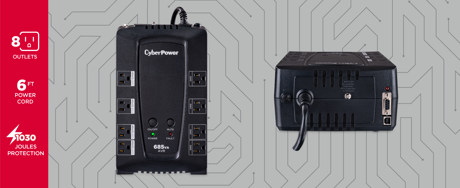 CyberPower CP685AVRG AVR UPS System - Hotspots