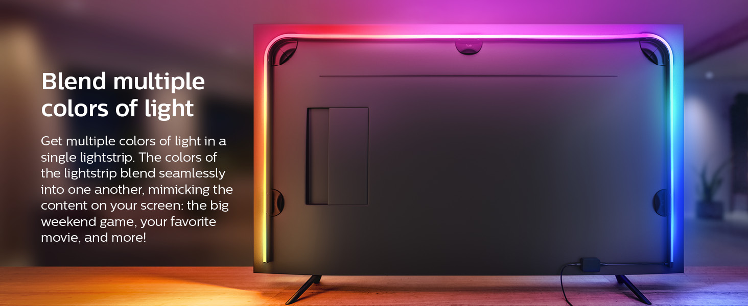 Gradient;lightstrip;sync;entertainment;Philips;Hue;TV;music;full color;seamless;LED;lights;ambience