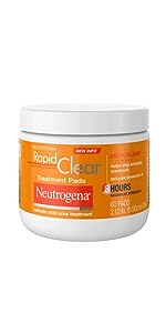 Neutrogena Rapid Clear Maximum Strength Treatment Pads, 60 Count