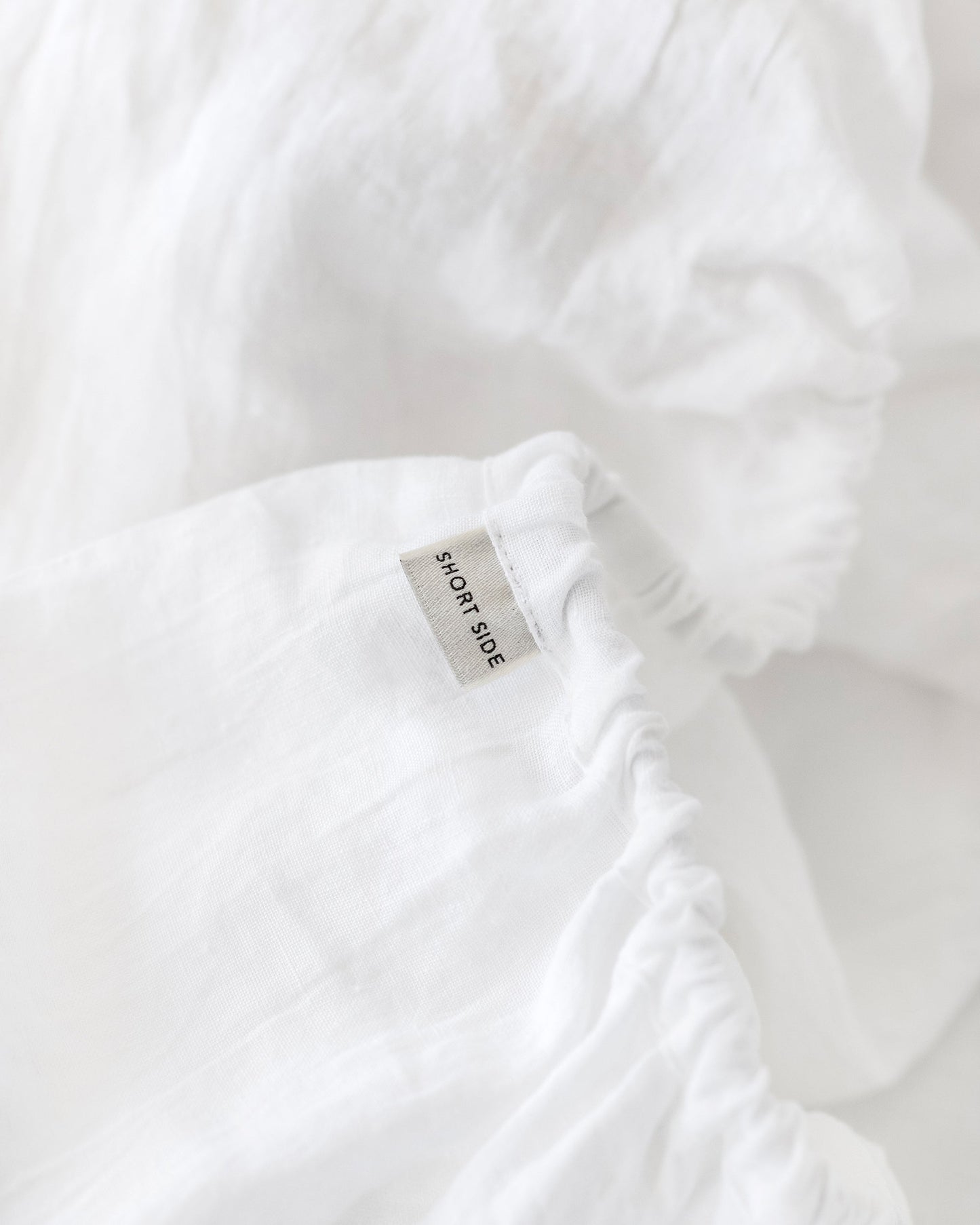 White linen fitted sheet - MagicLinen