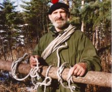 Mors as he stands for a cover shot, presenting his Bush Knots DVD, showcasing the most common and useful knots based on solid field experience.