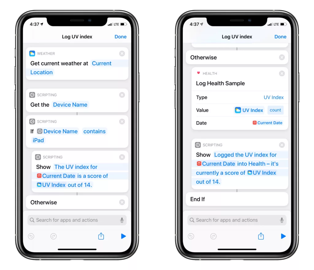 Log your sun exposure with an Apple Watch automation ⌚️