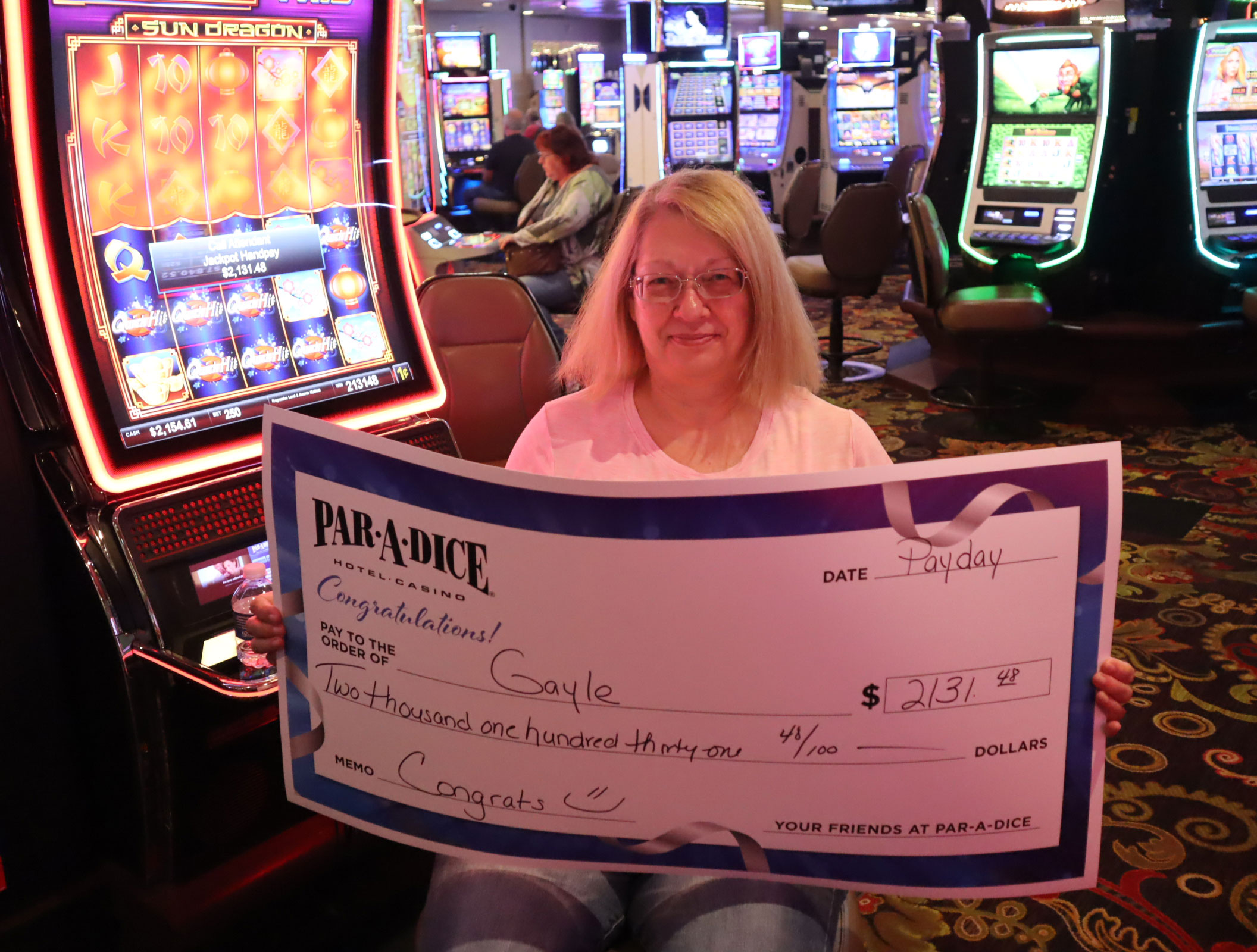 Gayle H. $2,131 Winner