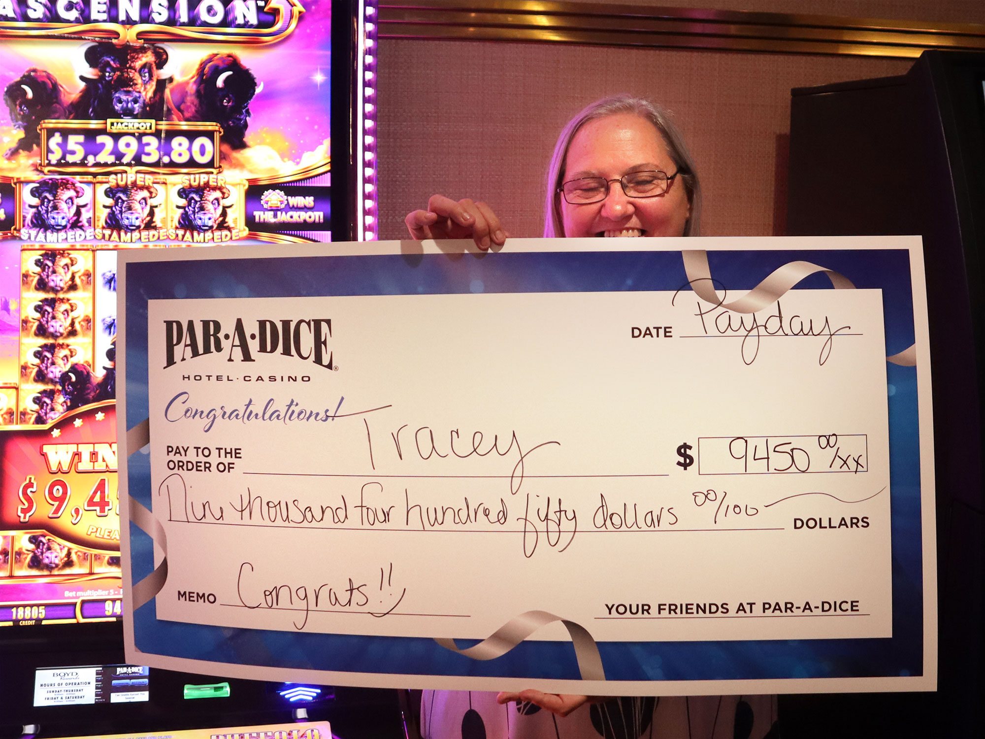 Tracey P. Winner at Par-A-Dice