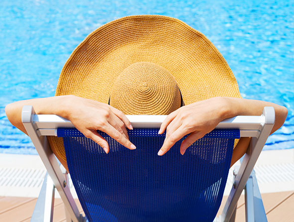 Woman at pool image