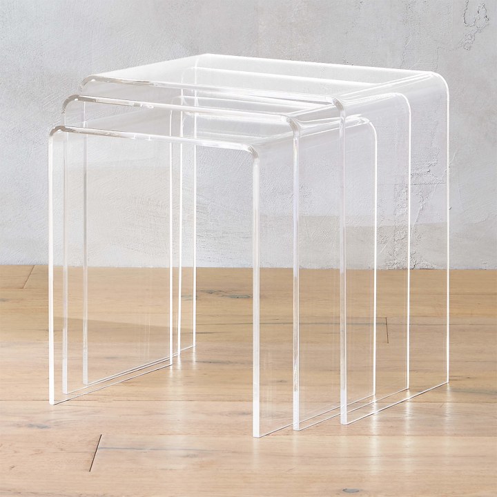 Peekaboo Acrylic Nesting Table Set