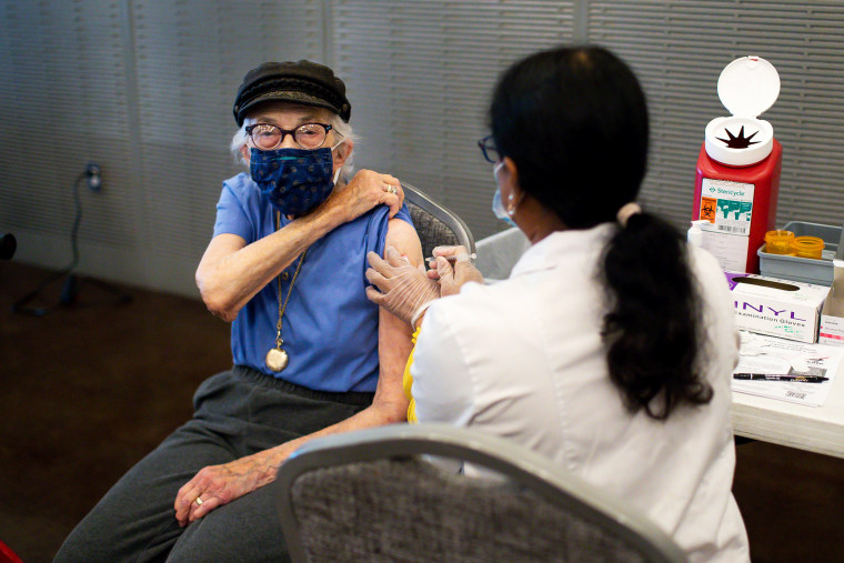 Moldaw Residences residents receive their second Covid-19 vaccination shot.