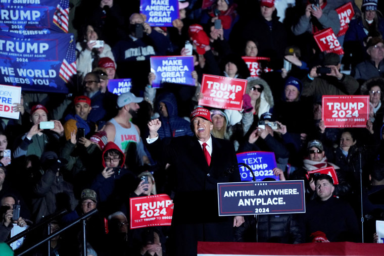 politics political politician rally campaign crowd signs maga