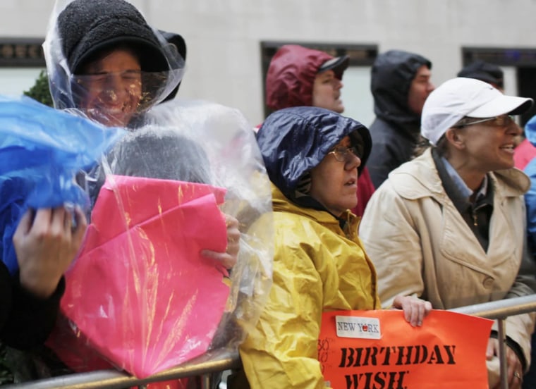 TODAY fans braved the elements amid Hurricane Sandy coverage in 2012.