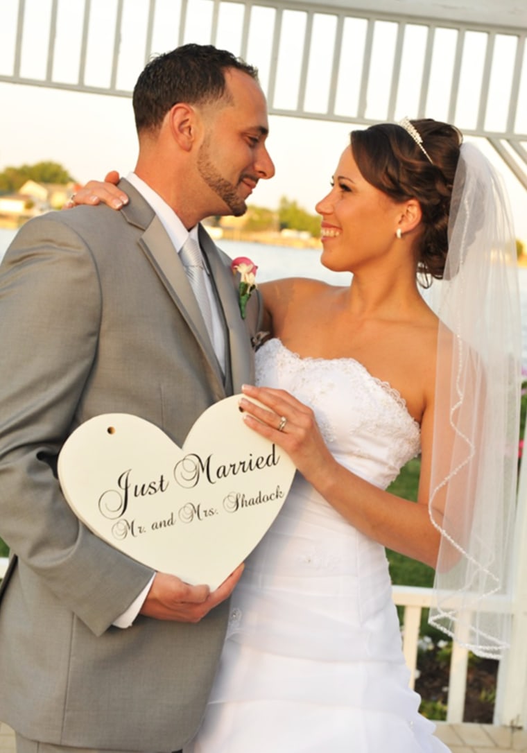 John and Ali Shadock wedding photo.