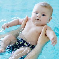 Baby in pool