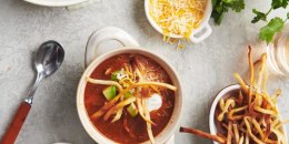 This soup is scented with chili, cumin and coriander, and topped with all kinds of deliciousness, like avocado and tortilla crisps.