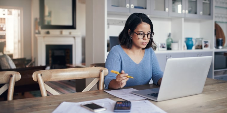 Image: Woman working on laptop