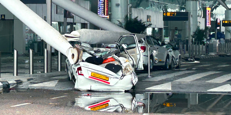 Canopy collapse at New Delhi airport kills 1 and injures 6 in heavy rains on June 28, 2024.