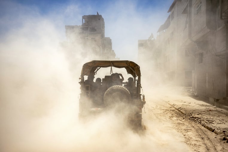 The Israeli military invited reporters for a tour of Rafah, where the military has been operating since May 6. 