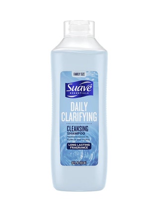 Suave Essentials Daily Clarifying Shampoo on white background